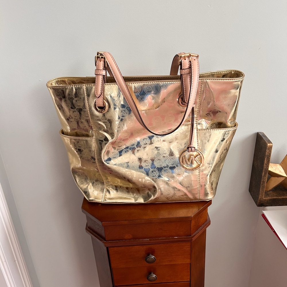 Michael Kors Gold Tote Bag